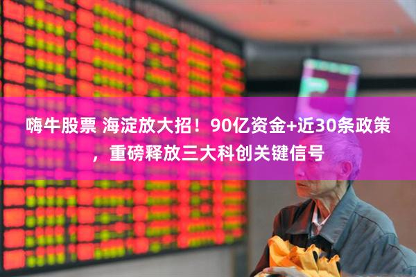 嗨牛股票 海淀放大招！90亿资金+近30条政策，重磅释放三大科创关键信号