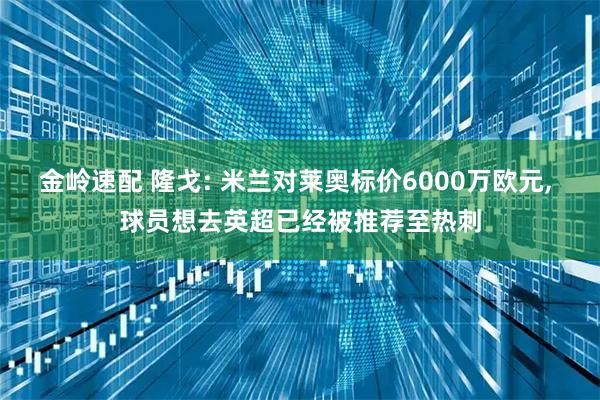 金岭速配 隆戈: 米兰对莱奥标价6000万欧元, 球员想去英超已经被推荐至热刺