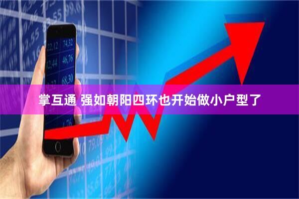掌互通 强如朝阳四环也开始做小户型了